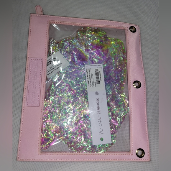 Stoney clover customized binder insert emoji rainbow gingham patch nwt pouch - Picture 2 of 2